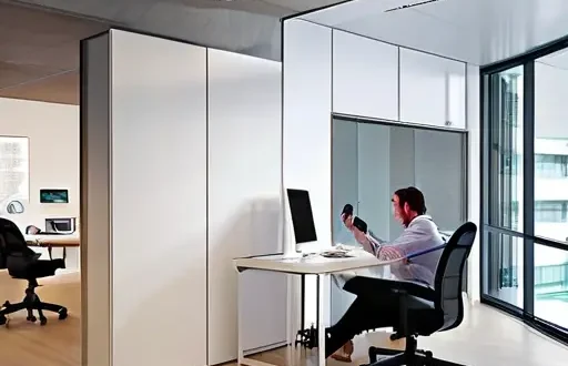 Система умной автоматизации освещения в офисе: датчики, панели LED, контроллер DALI-2 и панель мониторинга энергопотребления
