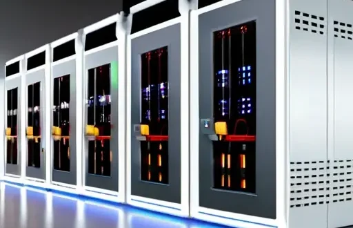 Иллюстрация инвертора будущего: модульная архитектура, управление DSP/FPGA, BMS и аккумуляторы, сетевые интерфейсы.