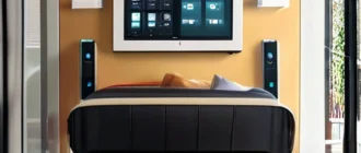 Interior of a smart home demonstrating automation components such as relays, sensors, and control panels.